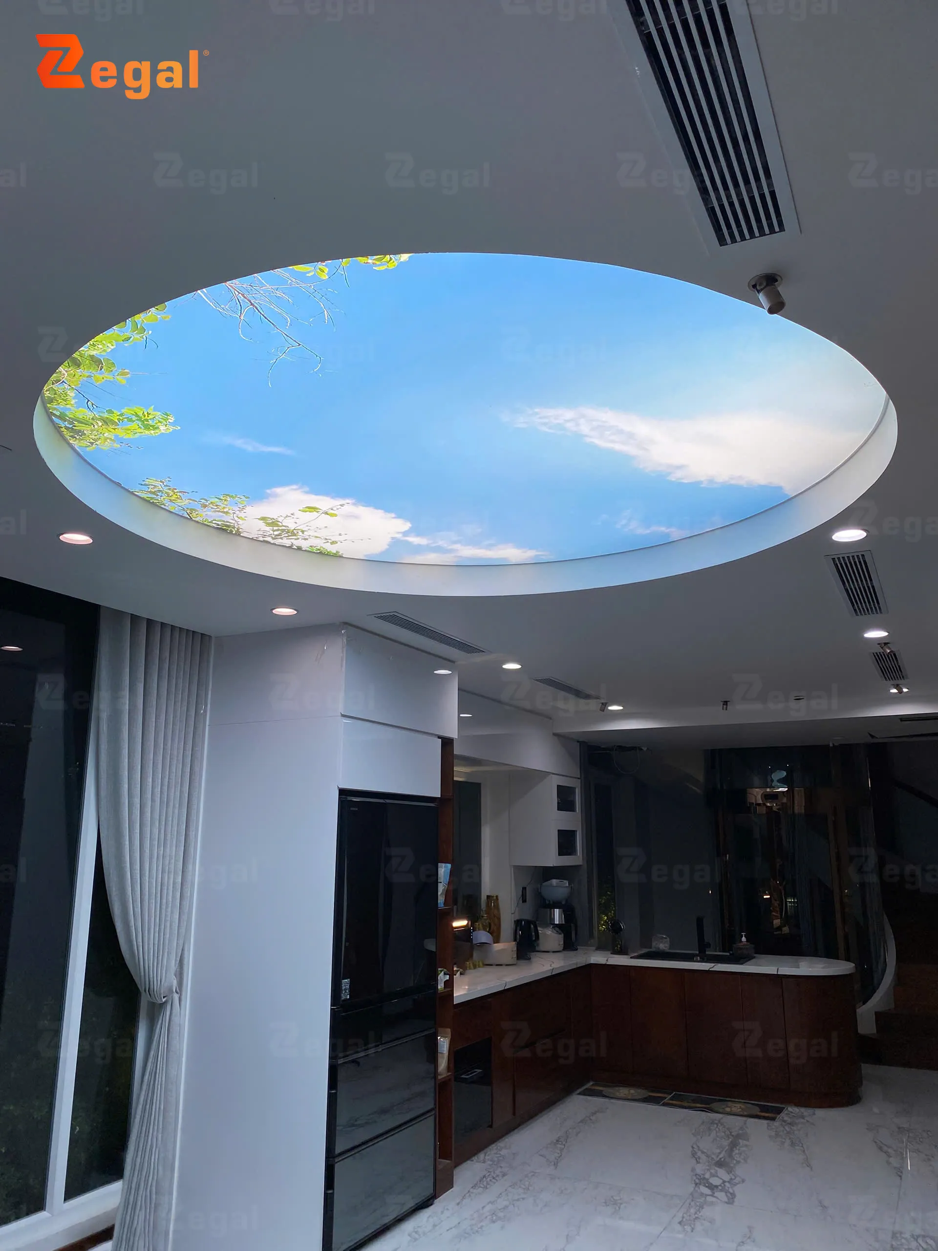 Trần in xuyên sáng cho phép in hình ảnh