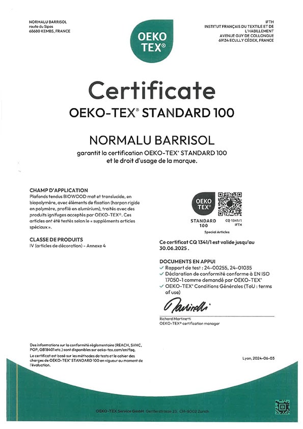 Chứng nhận OEKO-TEX® Standard 100 cho giải pháp phát triển bền vững với môi trường